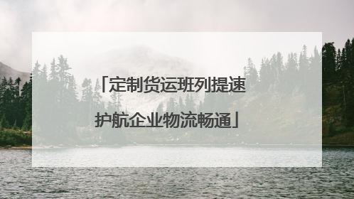 定制货运班列提速 护航企业物流畅通