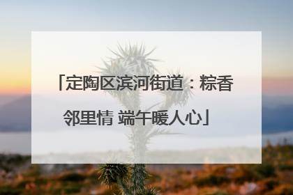 定陶区滨河街道：粽香邻里情 端午暖人心
