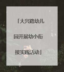 大兴路幼儿园开展幼小衔接实践活动