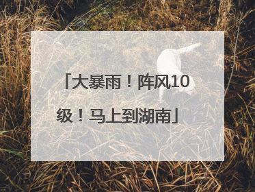 大暴雨！阵风10级！马上到湖南