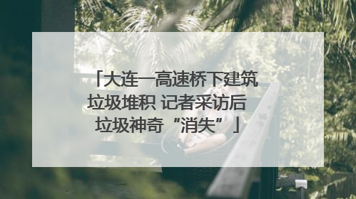大连一高速桥下建筑垃圾堆积 记者采访后垃圾神奇“消失”