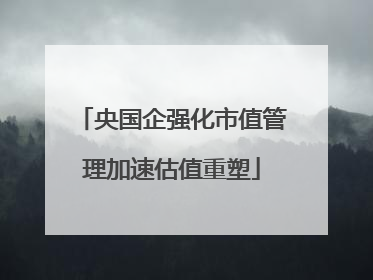 央国企强化市值管理加速估值重塑