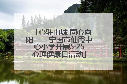 心驻山城 同心向阳——宁国市仙霞中心小学开展5·25心理健康日活动