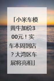 小米车模黄牛加价300元！实车本周到店？大湾区车展将亮相