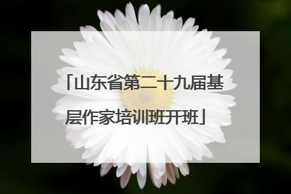 山东省第二十九届基层作家培训班开班