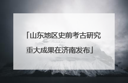 山东地区史前考古研究重大成果在济南发布