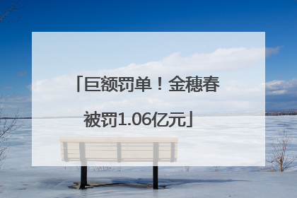 巨额罚单！金穗春被罚1.06亿元