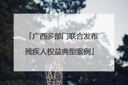 广西多部门联合发布残疾人权益典型案例