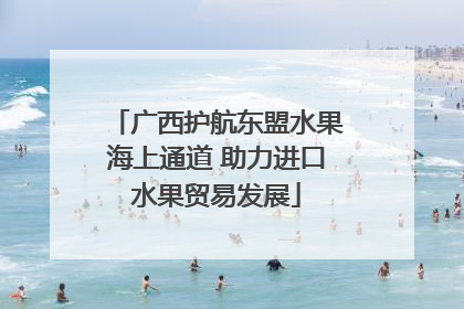 广西护航东盟水果海上通道 助力进口水果贸易发展