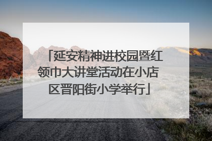 延安精神进校园暨红领巾大讲堂活动在小店区晋阳街小学举行