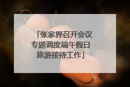 张家界召开会议专题调度端午假日旅游接待工作