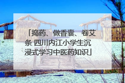 捣药、做香囊、卷艾条 四川内江小学生沉浸式学习中医药知识