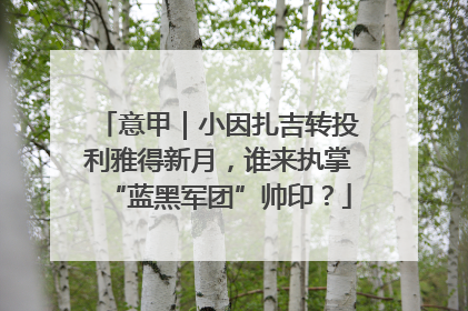 意甲｜小因扎吉转投利雅得新月，谁来执掌“蓝黑军团”帅印？