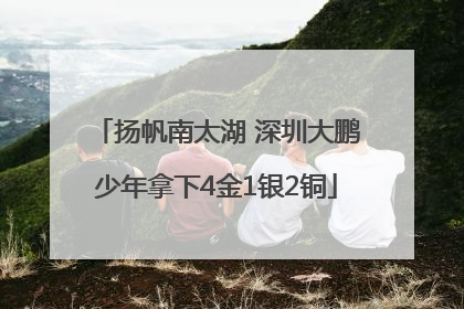 扬帆南太湖 深圳大鹏少年拿下4金1银2铜