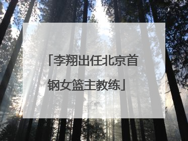 李翔出任北京首钢女篮主教练