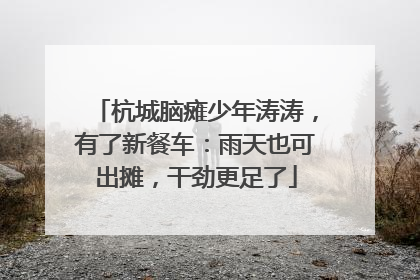 杭城脑瘫少年涛涛，有了新餐车：雨天也可出摊，干劲更足了
