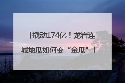 撬动174亿！龙岩连城地瓜如何变“金瓜”