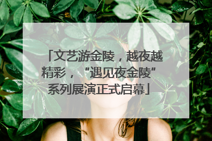 文艺游金陵，越夜越精彩，“遇见夜金陵”系列展演正式启幕