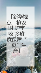 新华视点｜抢农时 护丰收 多维度保障“三夏”生产