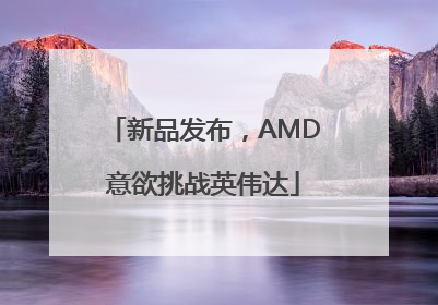 新品发布，AMD意欲挑战英伟达