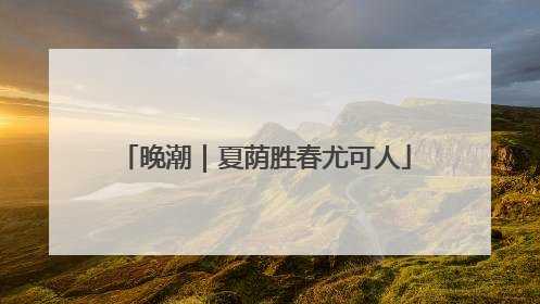 晚潮｜夏荫胜春尤可人