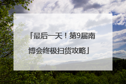 最后一天！第9届南博会终极扫货攻略