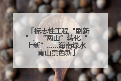 标志性工程“刷新”、“两山”转化“上新”……海南绿水青山景色新