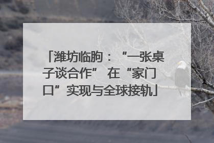 潍坊临朐：“一张桌子谈合作” 在“家门口”实现与全球接轨