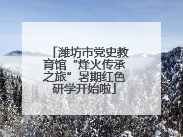 潍坊市党史教育馆“烽火传承之旅”暑期红色研学开始啦