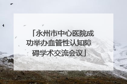 永州市中心医院成功举办血管性认知障碍学术交流会议