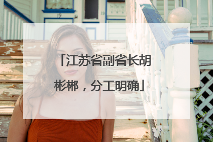 江苏省副省长胡彬郴，分工明确