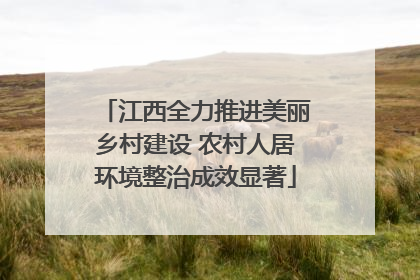 江西全力推进美丽乡村建设 农村人居环境整治成效显著
