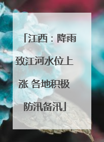 江西：降雨致江河水位上涨 各地积极防汛备汛