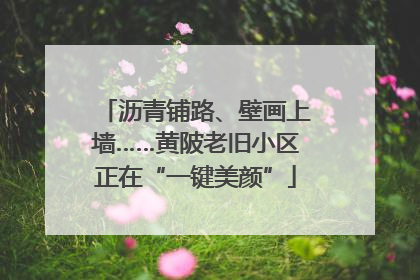 沥青铺路、壁画上墙……黄陂老旧小区正在“一键美颜”