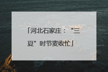 河北石家庄：“三夏”时节麦收忙