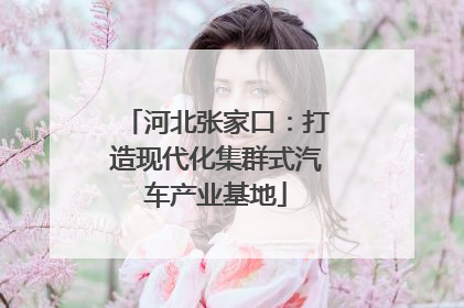 河北张家口：打造现代化集群式汽车产业基地