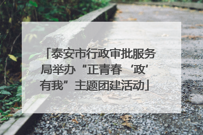 泰安市行政审批服务局举办“正青春‘政’有我”主题团建活动