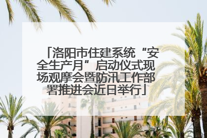 洛阳市住建系统“安全生产月”启动仪式现场观摩会暨防汛工作部署推进会近日举行