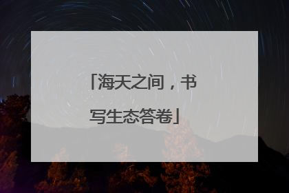 海天之间，书写生态答卷