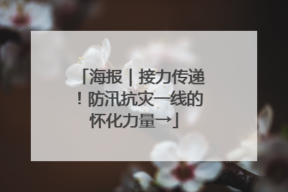 海报｜接力传递！防汛抗灾一线的怀化力量→