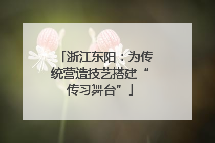 浙江东阳：为传统营造技艺搭建“传习舞台”