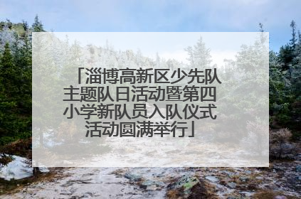 淄博高新区少先队主题队日活动暨第四小学新队员入队仪式活动圆满举行