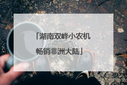 湖南双峰小农机畅销非洲大陆