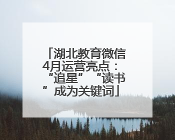 湖北教育微信4月运营亮点：“追星”“读书”成为关键词