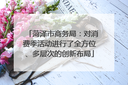 菏泽市商务局：对消费季活动进行了全方位、多层次的创新布局