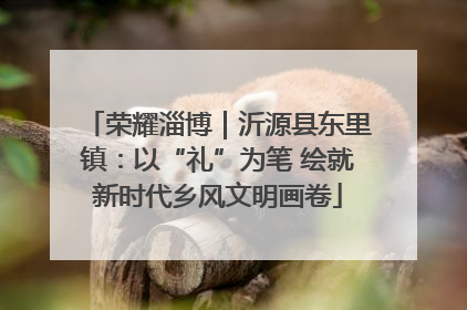 荣耀淄博｜沂源县东里镇：以“礼”为笔 绘就新时代乡风文明画卷
