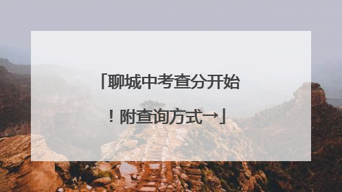 聊城中考查分开始！附查询方式→