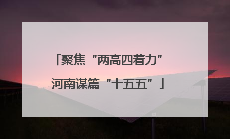 聚焦“两高四着力” 河南谋篇“十五五”
