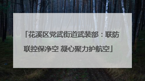 花溪区党武街道武装部：联防联控保净空 凝心聚力护航空