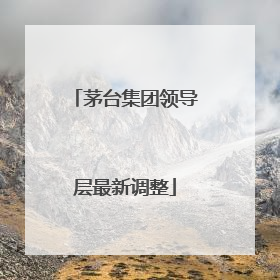茅台集团领导层最新调整